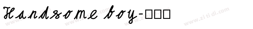 Handsome boy字体转换